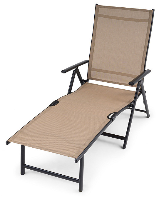 Садовий шезлонг з алюмінієвою рамою Di Volio Bolzano бежевий Киев - изображение 1