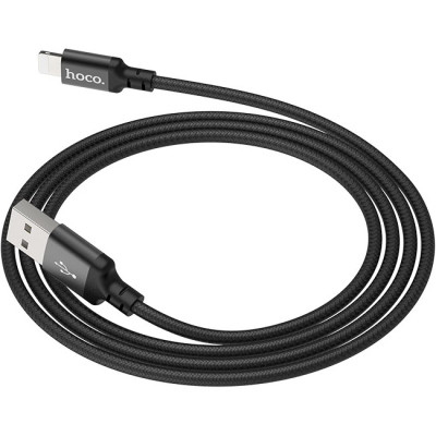 Дата кабель USB 2.0 AM to Lightning 1.0m 2A nylon X14 black HOCO (6957531062820) Вінниця - фото 8