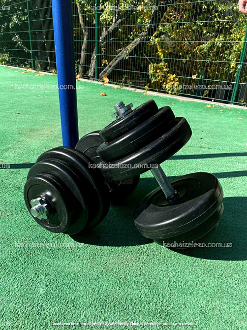 Гантелі набірні 2 по 20 кг з ABS покриттям хром грифи Гантелі, гирі, штанги і диски бітумні Київ - фото 4