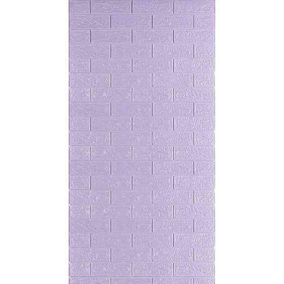 Світло-фіолетова 3D панель під цеглу, самоклеюча Київ