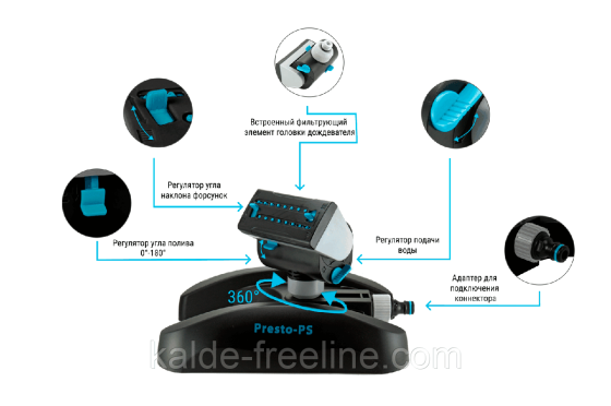 Дощувач Presto-PS осцилюючий Турбо (7817) осцилюючий (7817) Харьков