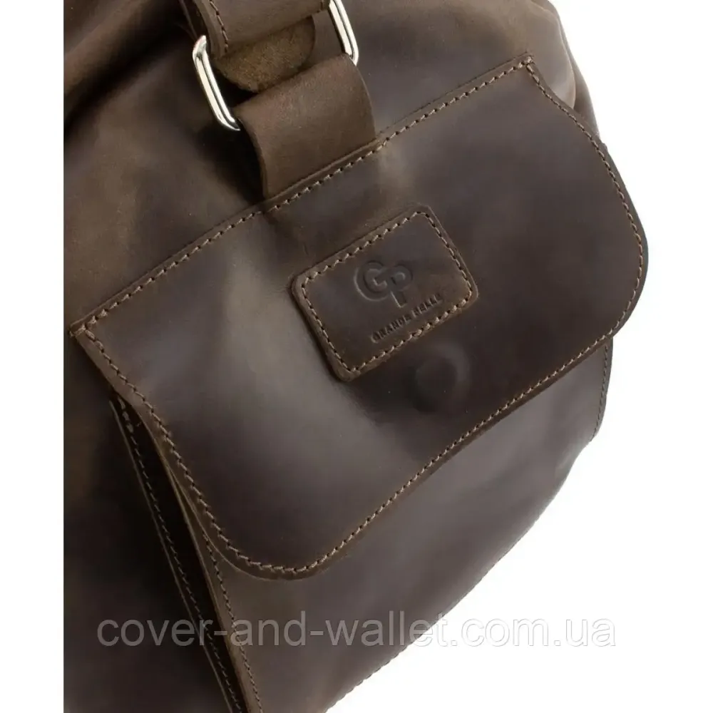 Элитная полу-круглая дорожная сумка из винтажной кожи Grande Pelle 760120 Киев - изображение 6