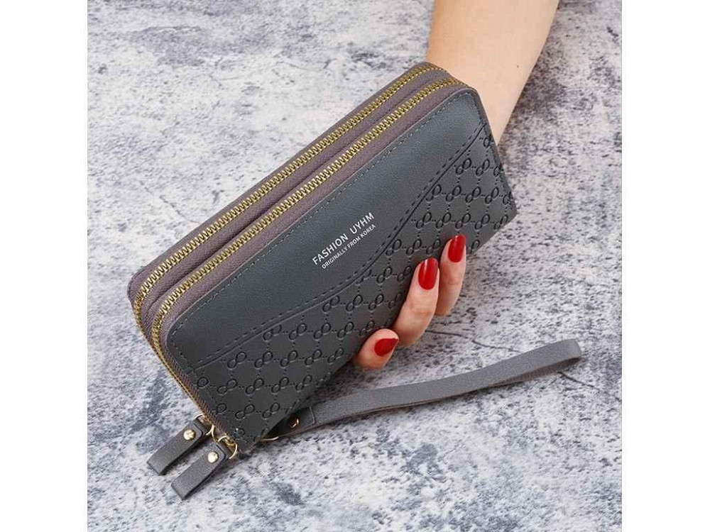 Гаманець жіночий 10*20*4см 896-2 сірий екошкіра ТМ КИТАЙ Київ - фото 1
