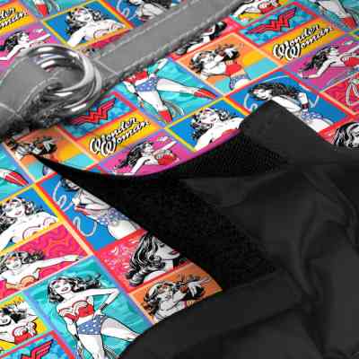 Шлей для собак WAUDOG Clothes с QR паспортом "Чудо-женщина комикс" XS1 (1001-4009) Винница