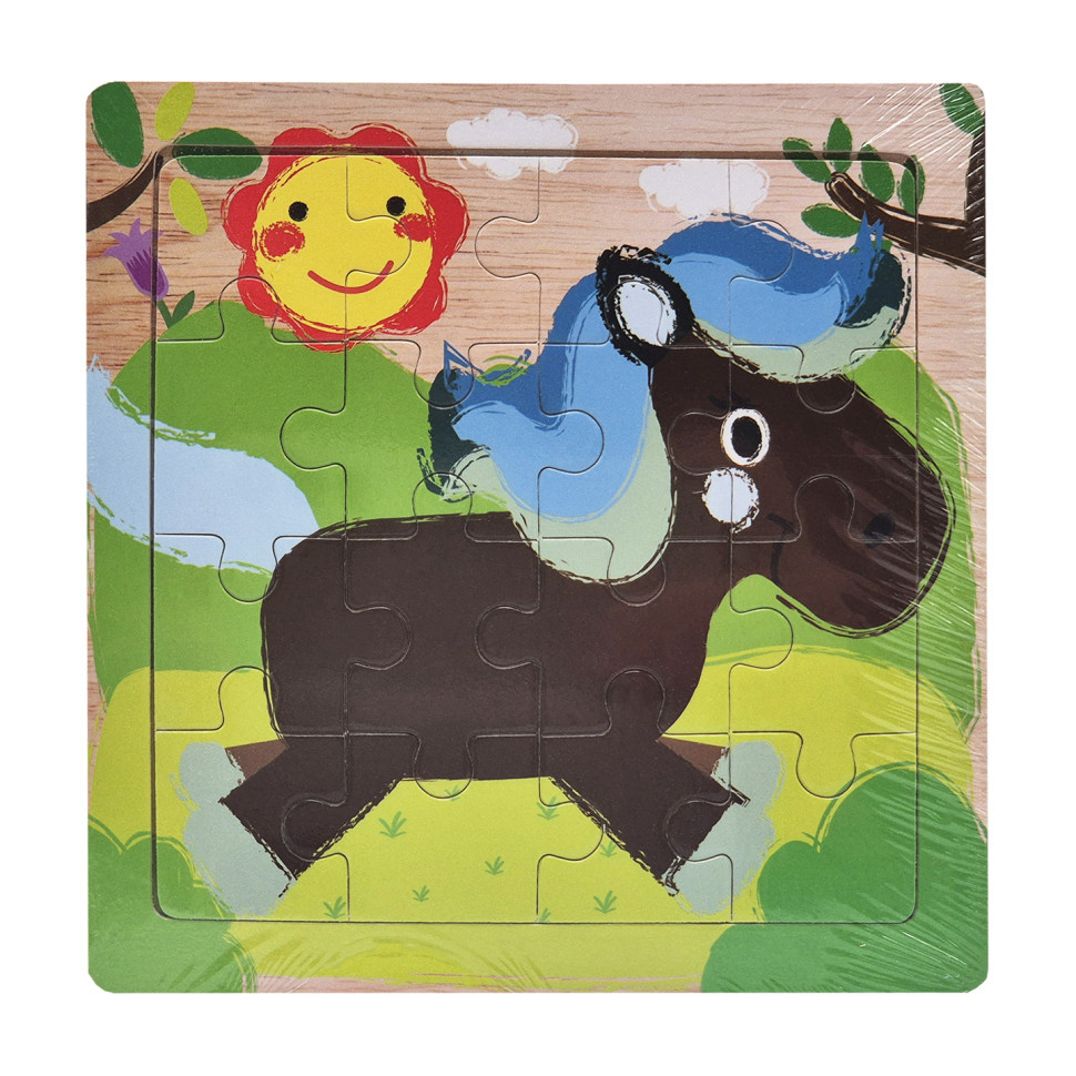 Дерев'яний пазл-вкладиш Конячка 73260-10, 16 деталей Вінниця - фото 1