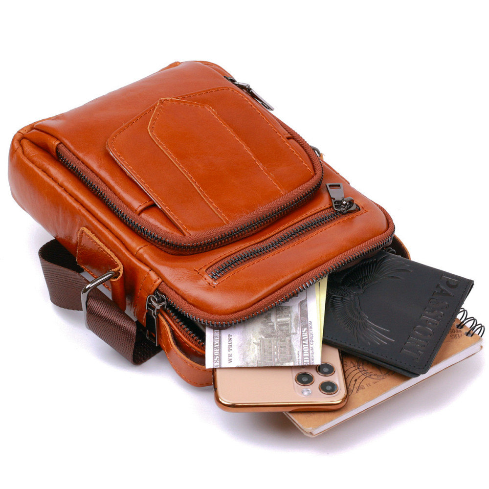 Сумка мужская из кожи Vintage 20693 Рыжая Киев - изображение 1