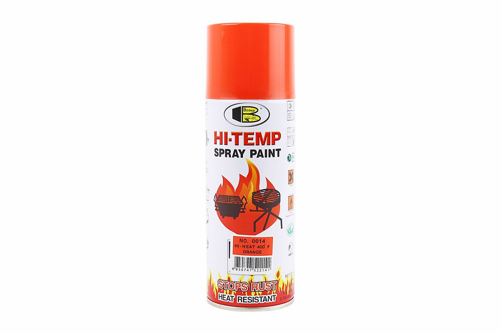Фарба акрилова жаростійка 400°F, №0014 "ПОМАРАНЧЕВИЙ", Аерозоль 400ml Киев - изображение 1