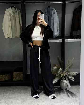 Жіночий стильний повсякденний велюровий костюм Одеса