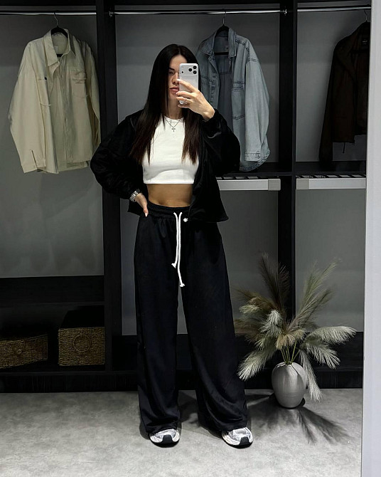 Женский стильный повседневный велюровый костюм Одесса - изображение 2