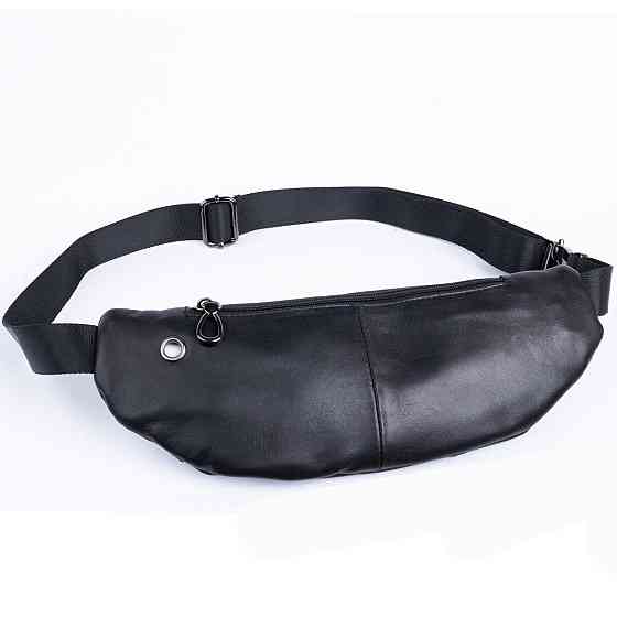 Поясна сумка з натуральної шкіри Vintage 20343 Чорна Київ