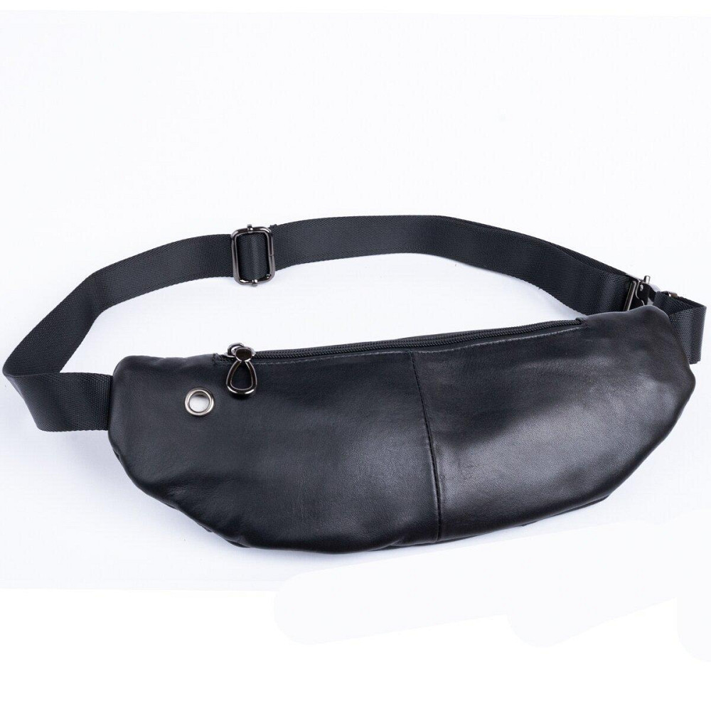 Поясна сумка з натуральної шкіри Vintage 20343 Чорна Київ - фото 2