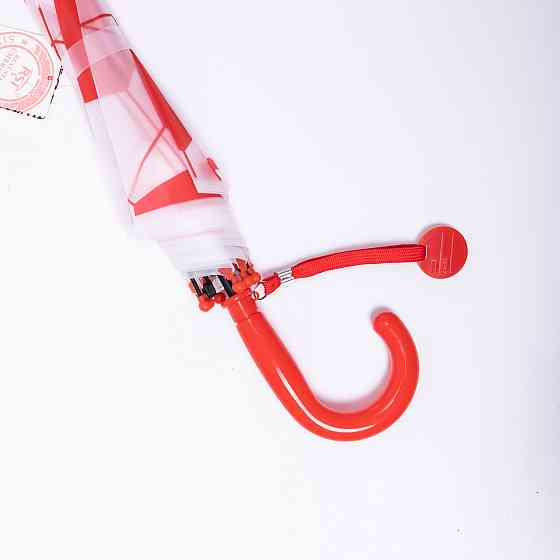 Детский полуавтоматический зонт-трость красный 82 см Киев