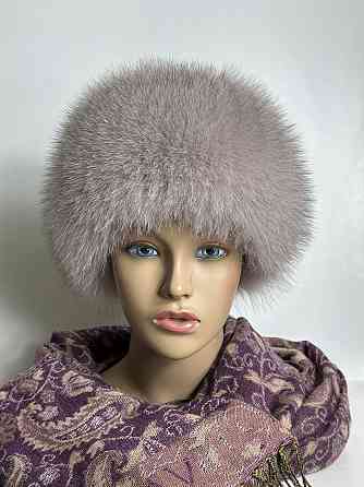 Хутряна пов'язка на голову жіноча з песця Світло-Бежевий Харків