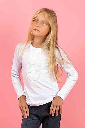 Блуза для девочки детская, белая топ Крохатушка одяг 140 Киев