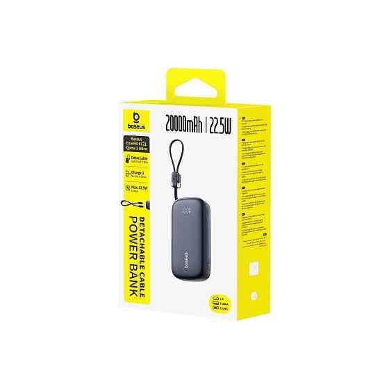 Павербанк 20000 mAh Baseus EnerFill FC21 Qpow 3 Ultra 22.5W E0027M00 швидка зарядка цифровий дисплей power bank повербанк Одеса