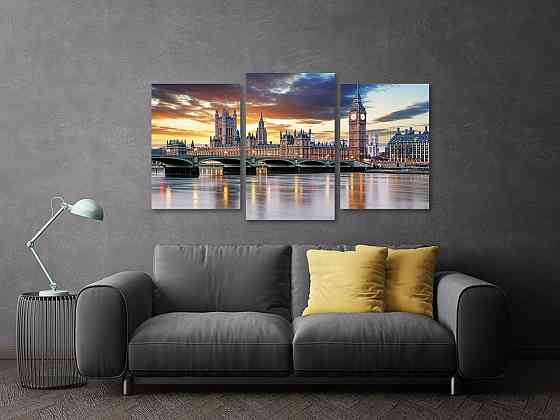 Модульная картина в гостиную / спальню   Лондон  Art-719_3 100x150 см Киев