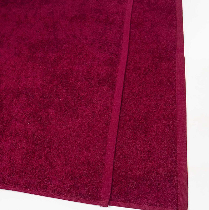 Большое банное полотенце махровое GM Textile 100х150см 400г/м2 (Бордовый) Сумы - изображение 4