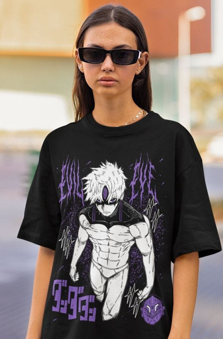Футболка аниме Евил Ейе Аниме Хоррор оверсайз (S/M/L) Черний AnimeJ1011 Днепр - изображение 4