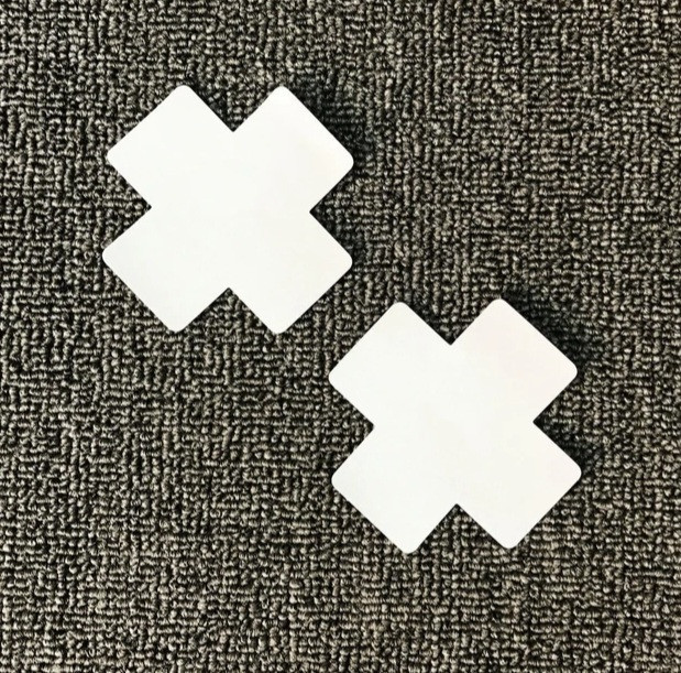 Наліпки на груди Хрести 8 на 8 см білий Київ - фото 1