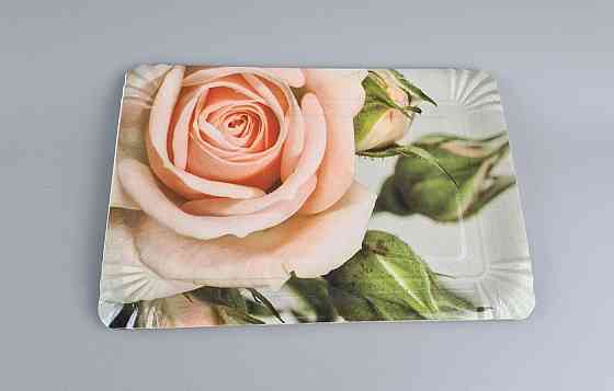 Тарелки праздничные бумажные 15* 22см №10 Чайная роза10шт (1 пачка) Харьков