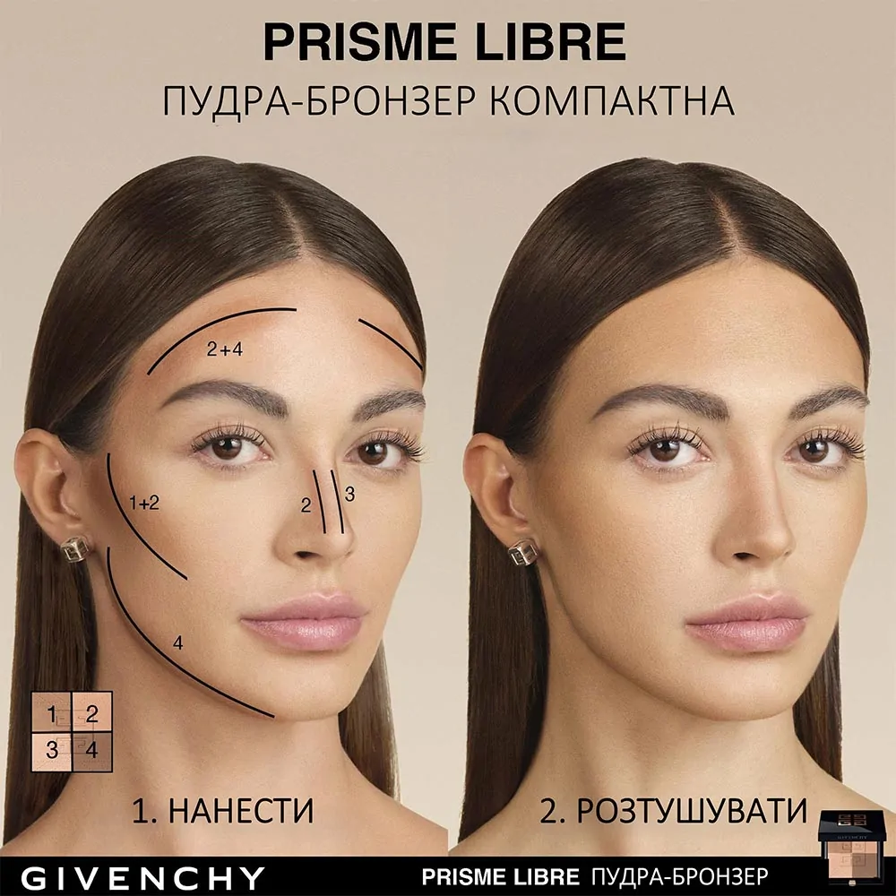 Бронзувальна пудра для обличчя Givenchy Prisme Libre Bronzer Powder 003 Organza Bronze Слов'янськ - фото 4