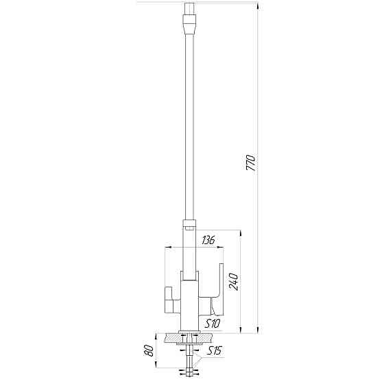Смеситель для кухни под осмос Globus Lux PIANO GLPN-0900-10-BB (000031741) Киев