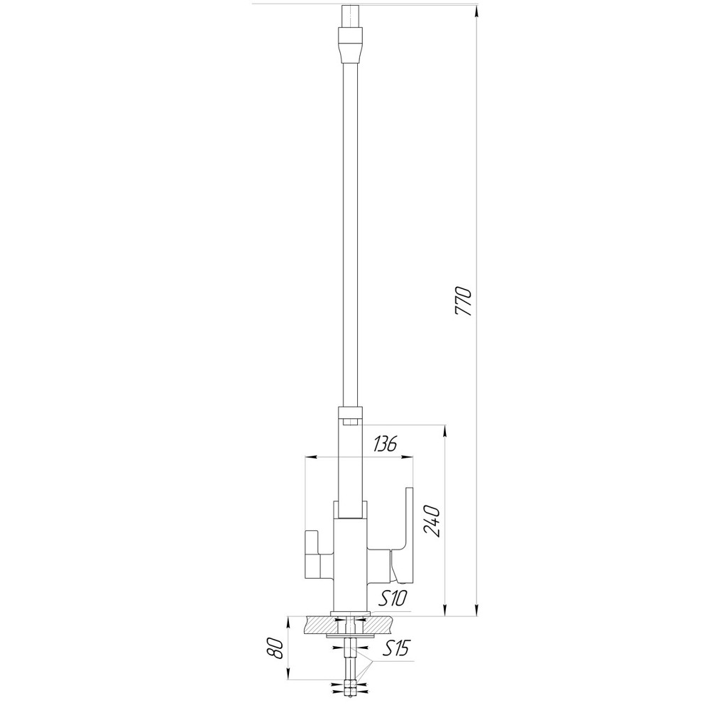 Смеситель для кухни под осмос Globus Lux PIANO GLPN-0900-10-BB (000031741) Киев - изображение 2
