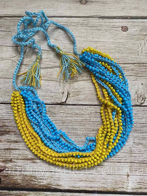 Намисто бісер в'язаний гачком блакитне Кривий Ріг - фото 2