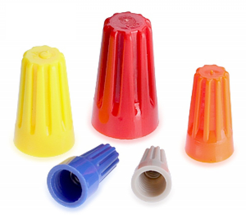 З'єднувач кабелю нейлон.(накрутка) отвір - 7,5 мм. синій 100шт Полтава - фото 1