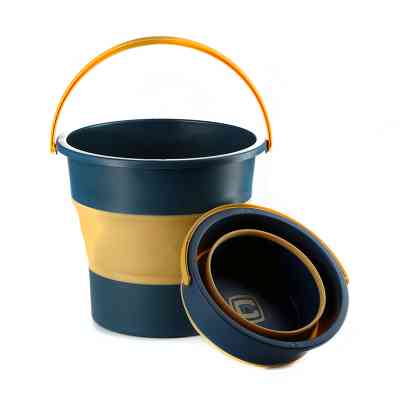 Ведро складное СИЛА силіконове 4,6 л orange-black (961001) Винница