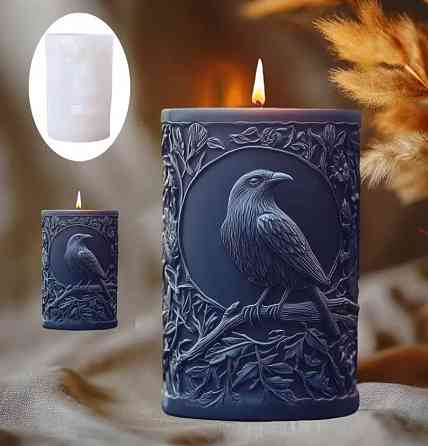 Силиконовая форма для свечи Ворон 9 см, форма для изготовления свечей Киев