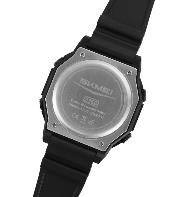 Часы мужские наручные на солнечной батарее Skmei 2358 solar (Черный с черным) Винница - изображение 9