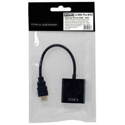 Переходник HDMI M to VGA F (без дополнительных кабелей) ST-Lab (U-990 Pro BTC) Винница