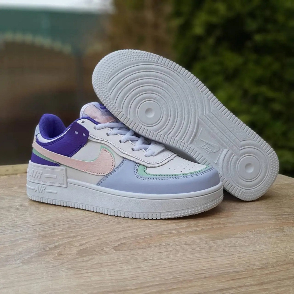 Кросівки Nike Force Білі Жіночі Шкіряні Форси Різнобарвні Найк Shadow (розміри: 36,37,38,39,40,41) - 22 Дніпро - фото 4