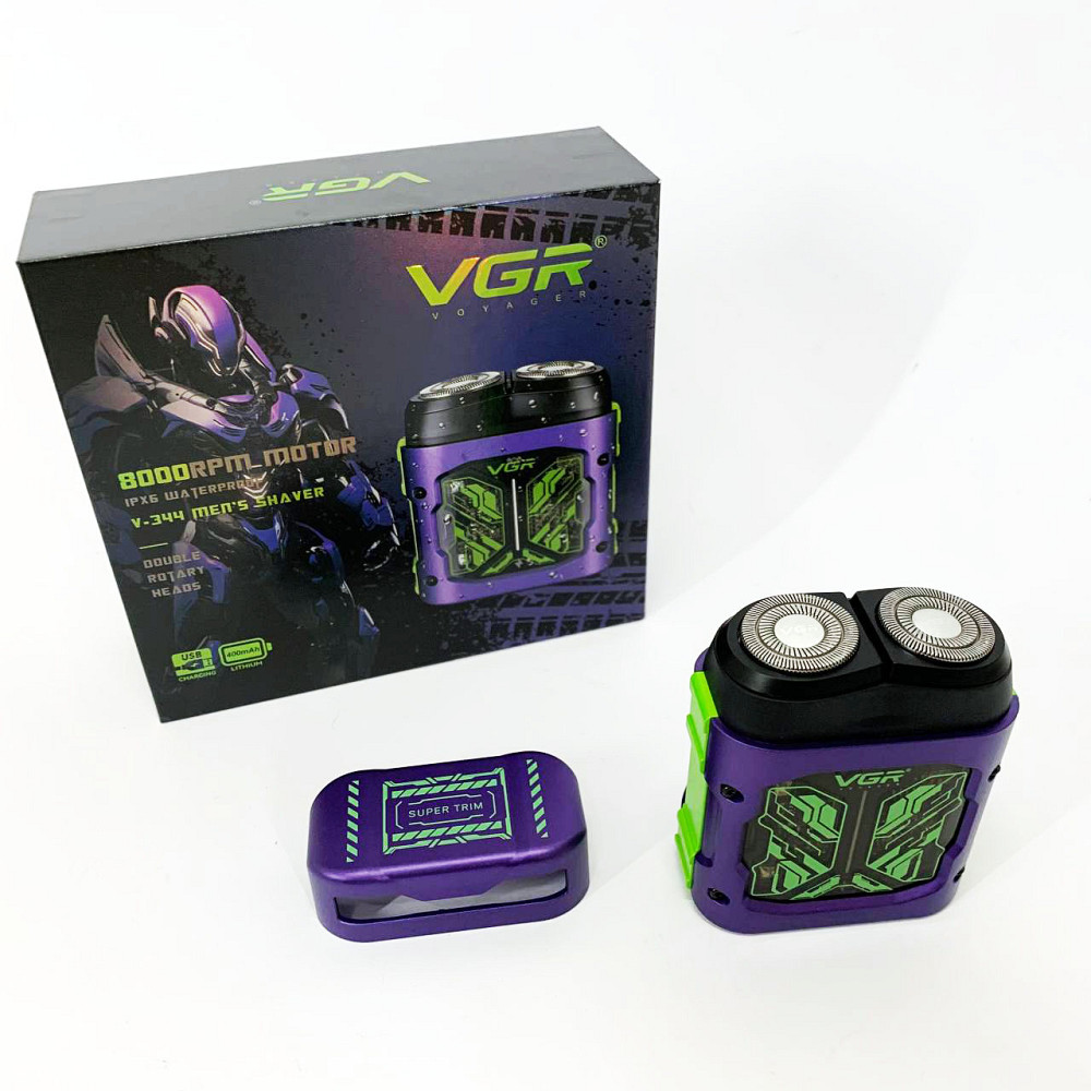 Акумуляторна бритва з фірмовим лезом, Професійна електробритва з насадками, Електробритва для гоління WB-42 Львів - фото 9