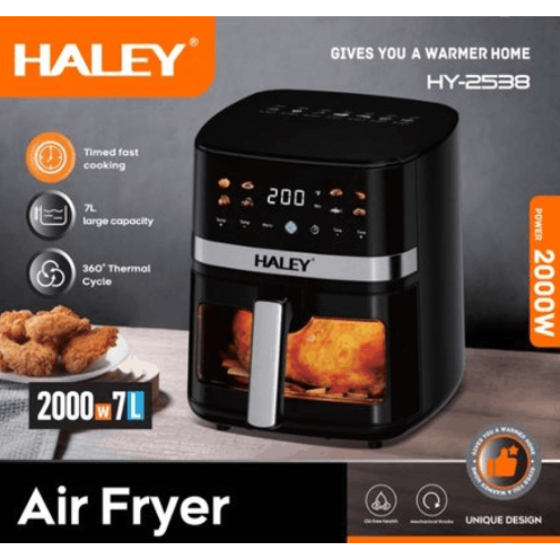 Мультипечі-аерогриль Haley HY-2538 2000Вт (7л) з оглядовим вікном, сенсорна аерофритюрниця з LED-дисплеєм Одеса