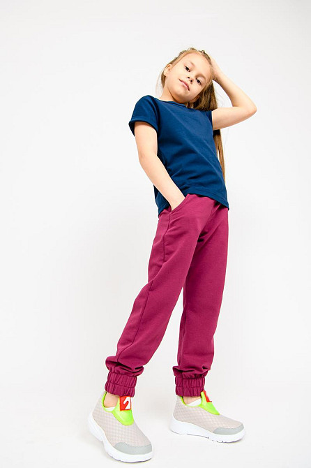 Брюки спортивные детские и подростковые, бордовые Крохатушка одяг 158 Киев - изображение 4