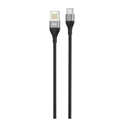 Дата кабель USB 2.0 AM to USB-C 1.0m 2.1A double-side grey XO (NB188-TC-1-GR) Винница