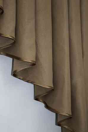 Шторка с ламбрекеном VR-Textil № 039к Темно-бежевый 160х270 см (52-0656) Киев