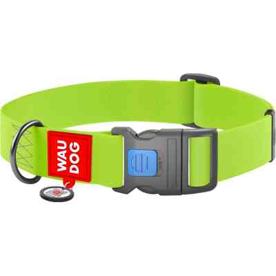 Ошейник для животных WAUDOG Waterproof с QR паспортом пластиковый фастекс XXL салатовый (25115) Винница