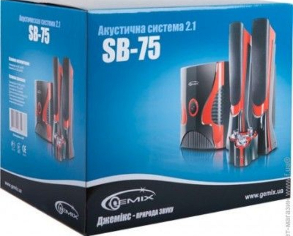 НОВАЯ Игровая Акустическая система КОЛОнки и САБ Gemix SB-75 Black/Red 60W. Харьков - изображение 7