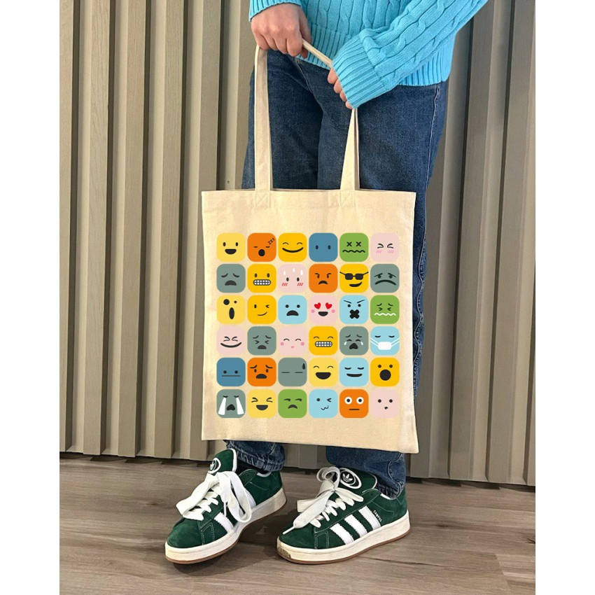 Екошопер BookOpt BK4101 Смайлики бежевий Київ - фото 8