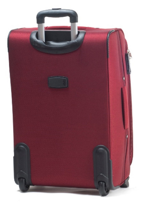 Чемодан WINGS большой бордовый тканевый 73 см Киев - изображение 2