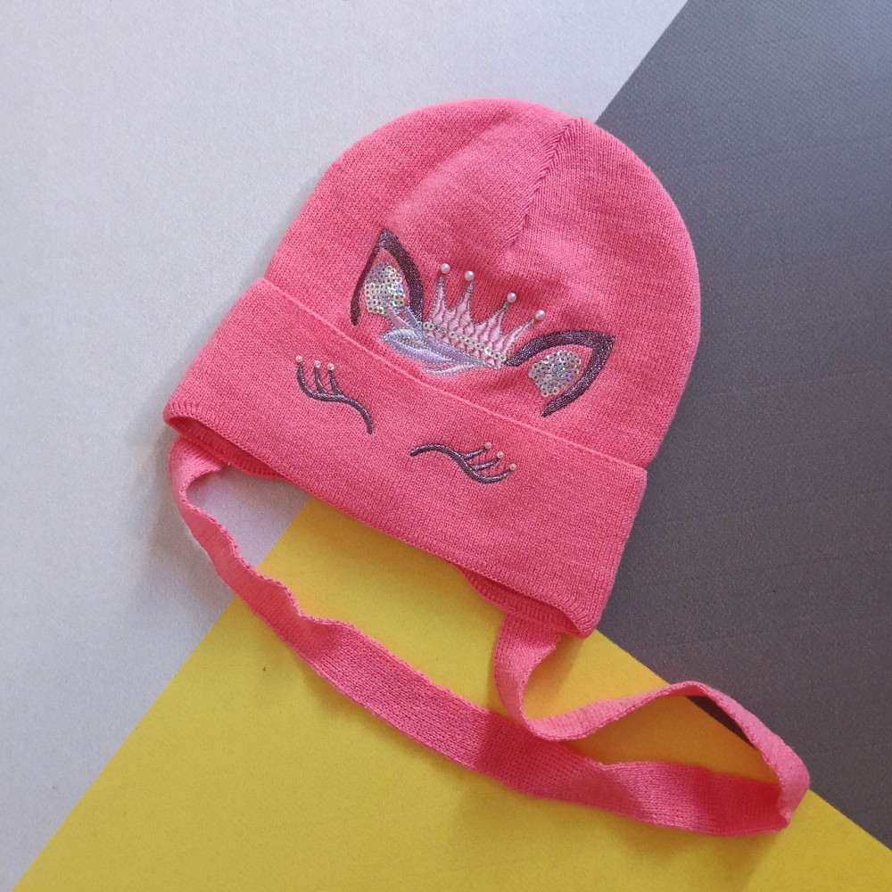 Шапка на завязках для девочек 44-46см Киев - изображение 2