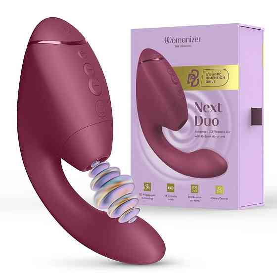 Вибратор-стимулятор вакуумный Womanizer Next Duo Dusky Pink для точки G, розовый Sex Aura Киев