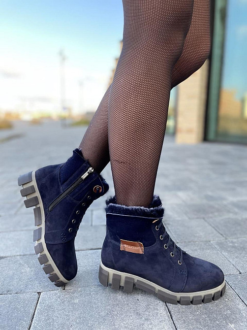 Stepter Черевики жіночі Stepter сині нубук з натуральною шерстю зимові 38р. 40р. (2218) Коломыя - изображение 5