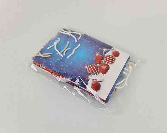 Новогодние, бумажные ,подарочные  пакеты с ручкой Чашка 16/16/8-012 (12 шт) Харьков