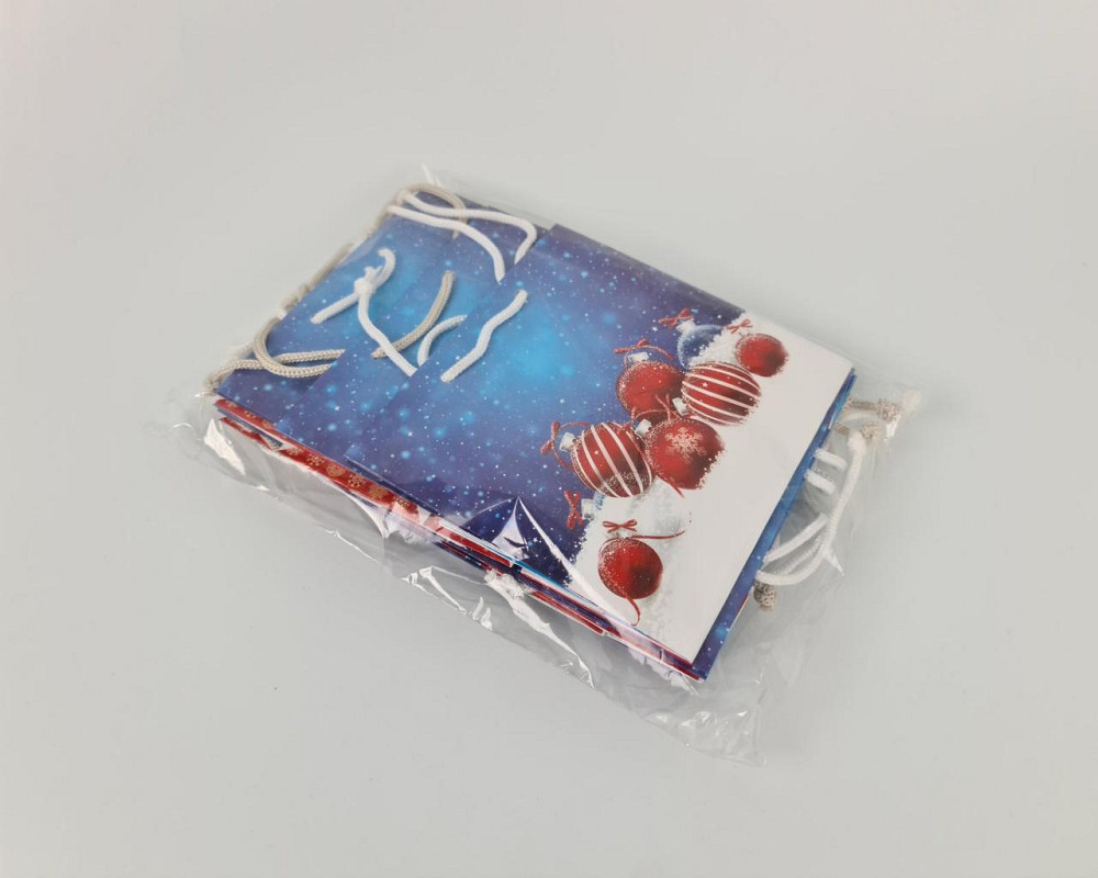 Новогодние, бумажные ,подарочные  пакеты с ручкой Чашка 16/16/8-012 (12 шт) Харьков - изображение 4