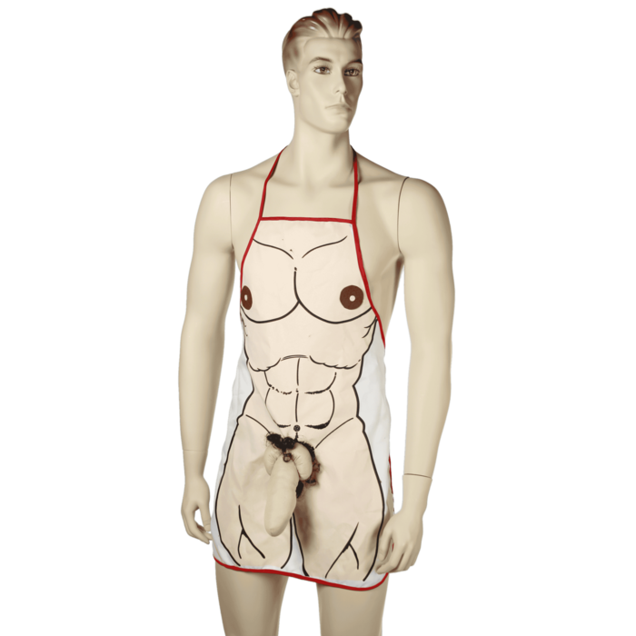 Кухонний фартух з плюшевим пенісом Sexy Apron Male Body With Plush Penis Sex Aura Київ - фото 2