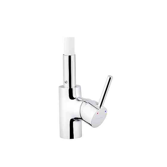 Змішувач для кухні з гнучким виливом Kroner KRP Küche - C031WHI білий/хром Київ